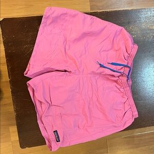 Men’s Patagonia Pink Swim Trunks with Blue Drawstring